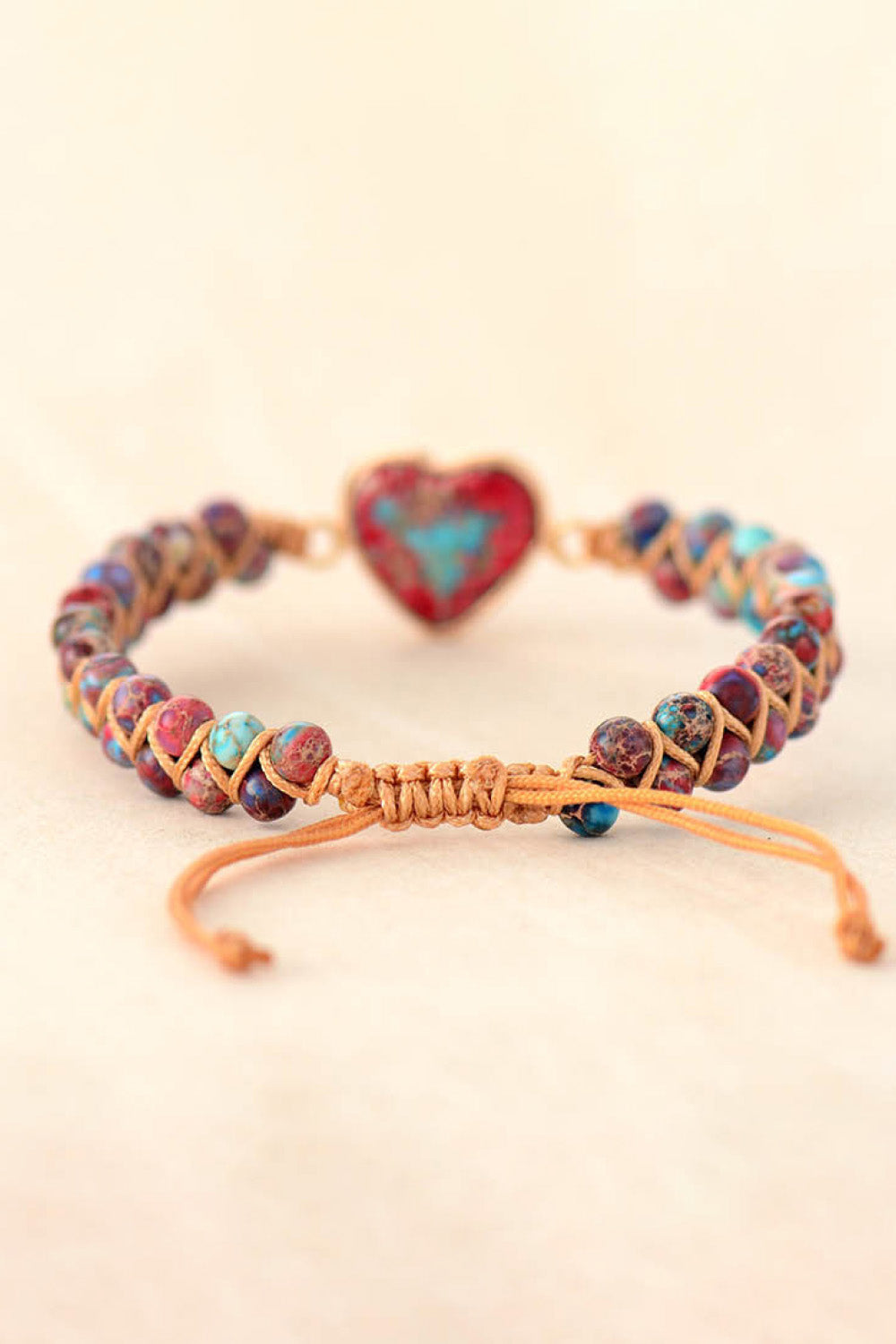 Handmade Heart Shape Natural Stone Bracelet-Bijou Crush