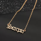 Fashion Letter Alloy Zodiac Sign Pendant Necklaces-Bijou Crush