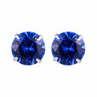 Simple CZ White 925 Sterling Silver Round Studs Earrings-Bijou Crush