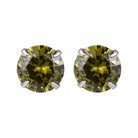 Simple CZ White 925 Sterling Silver Round Studs Earrings-Bijou Crush