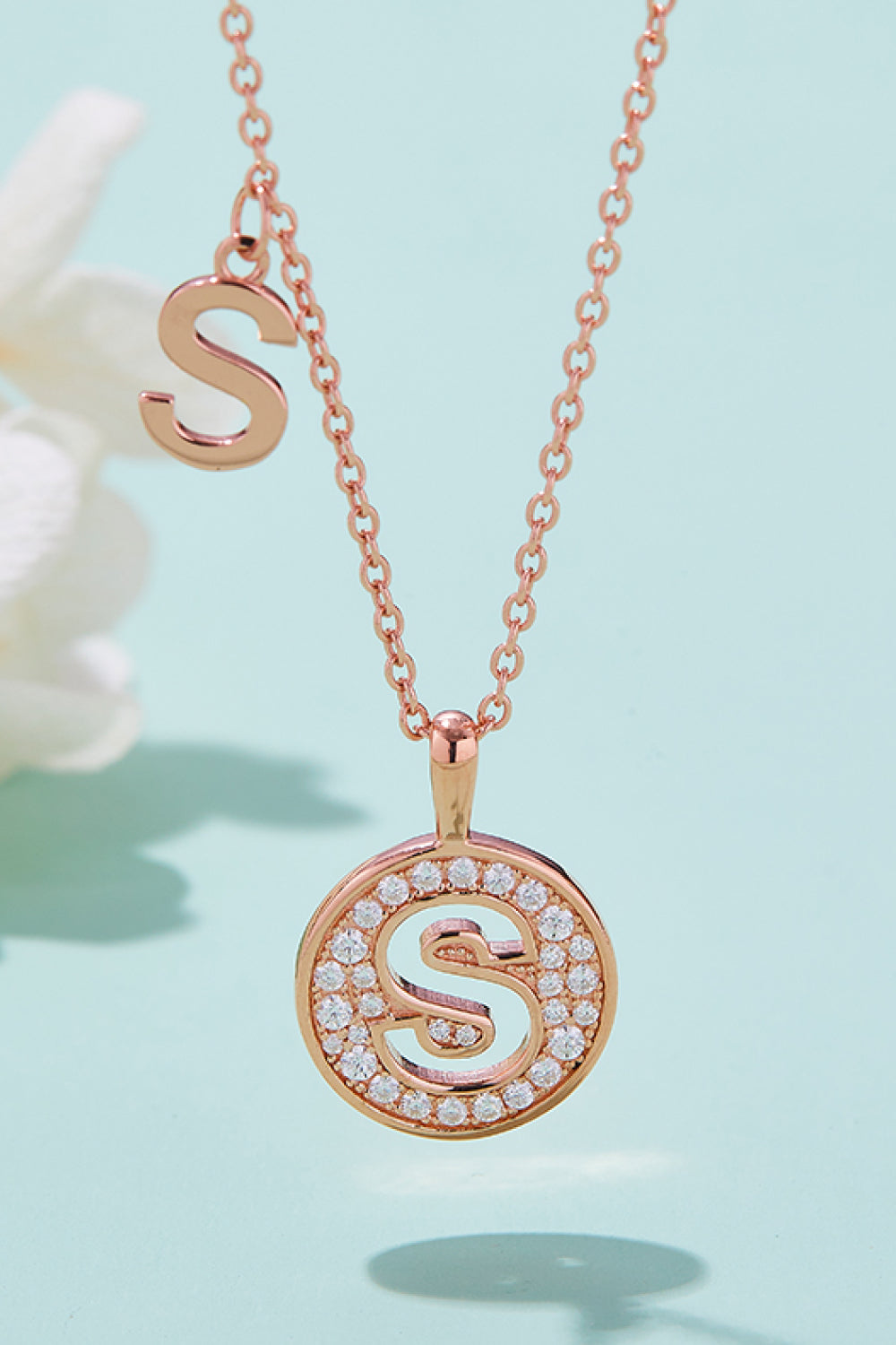 Adored Moissanite K to T Pendant Necklace-Bijou Crush