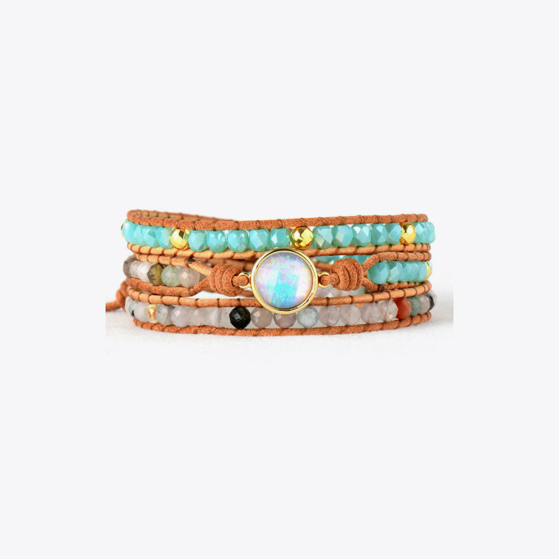Opal Beaded Layered Bracelet-Bijou Crush