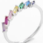 925 Sterling Silver Contrast Zircon Ring-Bijou Crush