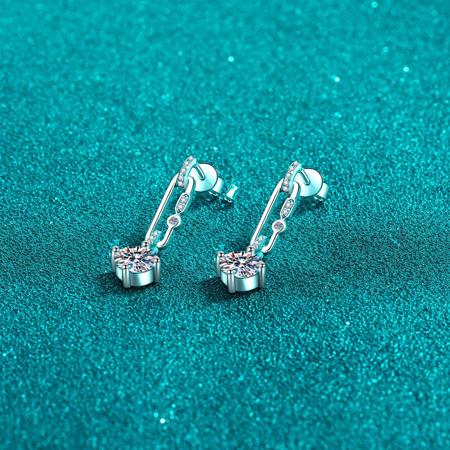 2 Carat Moissanite 925 Sterling Silver Earrings-Bijou Crush