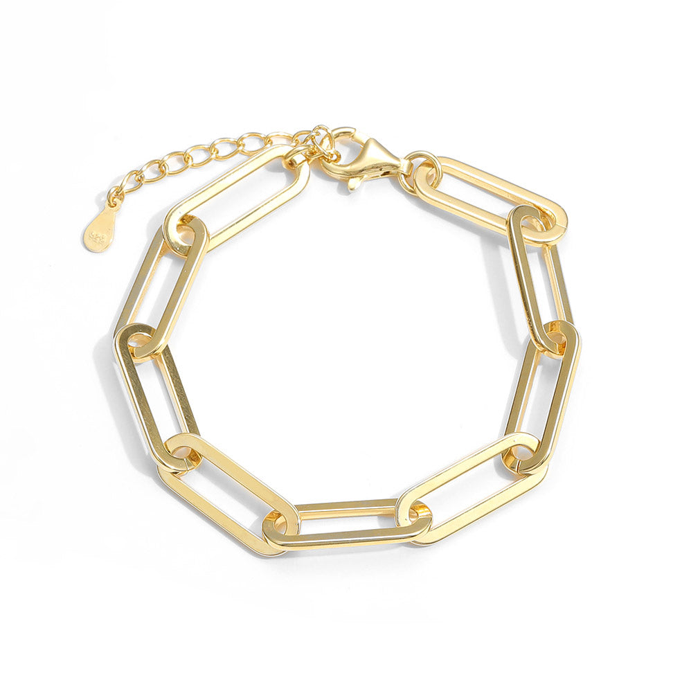 Fashion Holiday Hollow Chain 925 Sterling Silver Bracelet-Bijou Crush