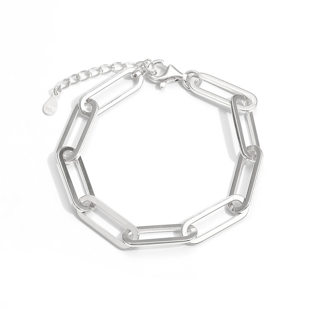 Fashion Holiday Hollow Chain 925 Sterling Silver Bracelet-Bijou Crush