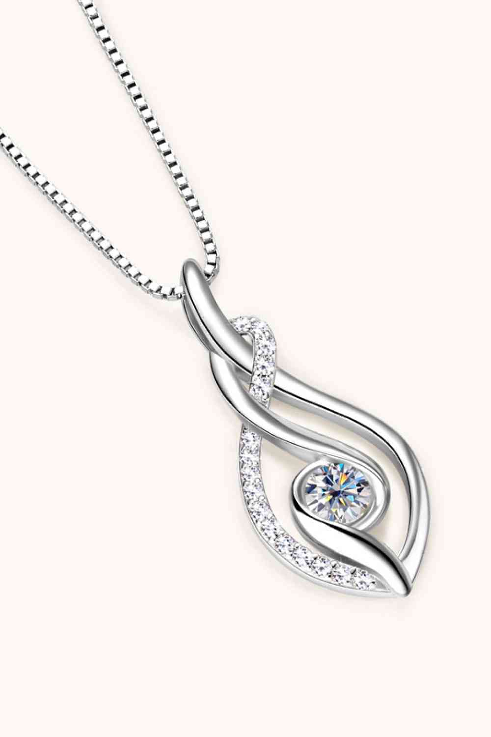 Moissanite 925 Sterling Silver Necklace-Bijou Crush
