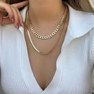 18K Gold-Plated Double Layered Necklace-Bijou Crush