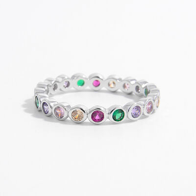 925 Sterling Silver Contrast Zircon Ring-Bijou Crush