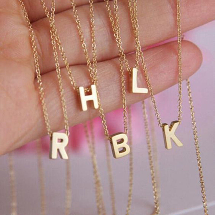 Letter Stainless Steel Titanium Plating Necklace-Bijou Crush