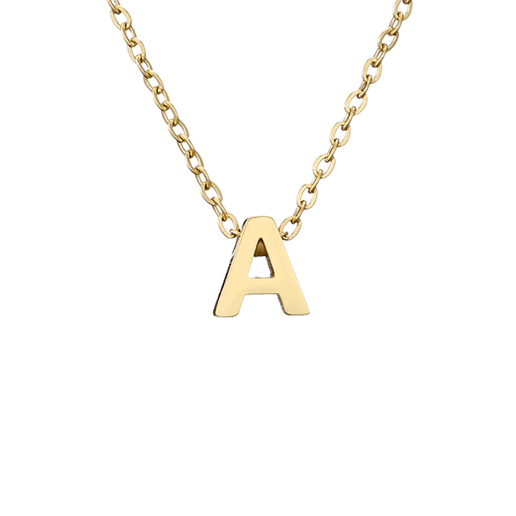 Letter Stainless Steel Titanium Plating Necklace-Bijou Crush