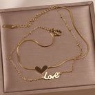 Trendy Letter Anklet in Titanium Steel Finish-Bijou Crush
