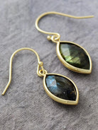 Geometrical Shape Natural Stone Dangle Earrings-Bijou Crush