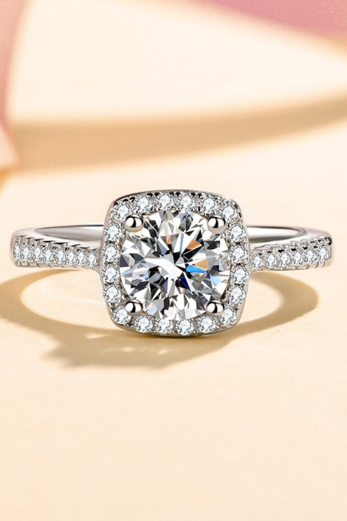 1 Carat Moissanite Platinum-Plated Ring – Timeless Sterling Silver Elegance-Bijou Crush