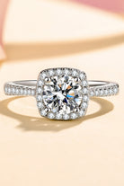 1 Carat Moissanite Platinum-Plated Ring – Timeless Sterling Silver Elegance-Bijou Crush