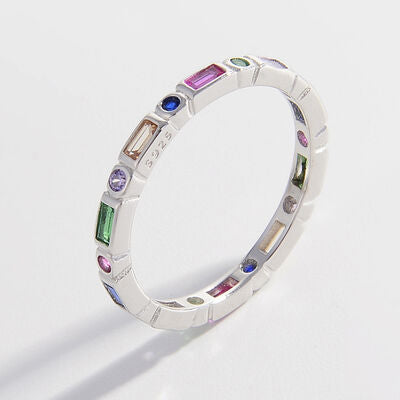 925 Sterling Silver Inlaid Zircon Ring-Bijou Crush