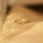 925 Sterling Silver Inlaid Zircon Fish Ring-Bijou Crush