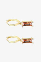 Retro 925 Sterling Silver Cubic Zirconia Drop Earrings-Bijou Crush