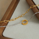 Beaded Double-Layered Titanium Steel Necklace-Bijou Crush
