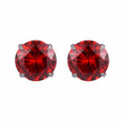 Simple CZ White 925 Sterling Silver Round Studs Earrings-Bijou Crush
