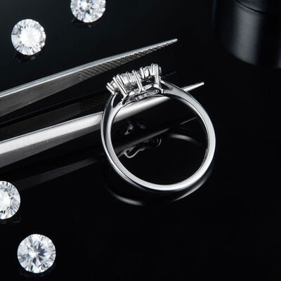 Moissanite 925 Sterling Silver Heart Ring-Bijou Crush