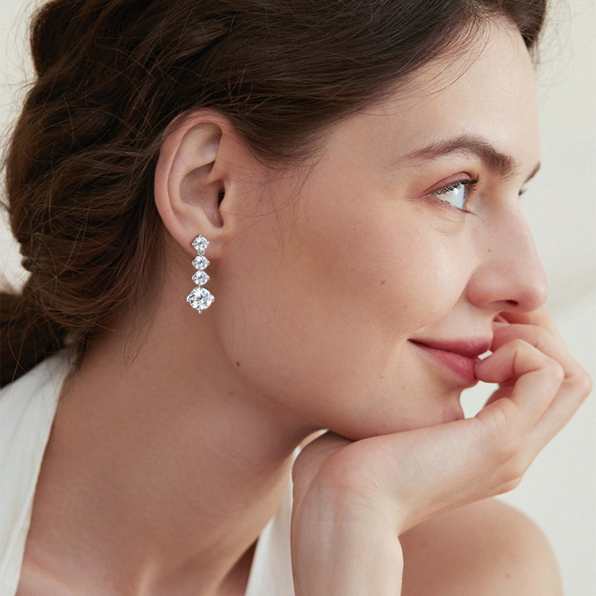 4 Carat Moissanite 925 Sterling Silver Earrings-Bijou Crush