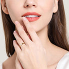 925 Sterling Silver Inlaid Moissanite Ring-Bijou Crush