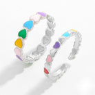 925 Sterling Silver Drip Oil Heart Ring-Bijou Crush