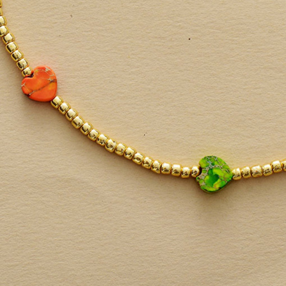 Heart Shape Natural Stone Necklace-Bijou Crush