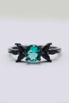 Paraiba Blue Zircon Leaf Ring-Bijou Crush