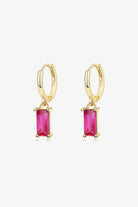 Retro 925 Sterling Silver Cubic Zirconia Drop Earrings-Bijou Crush