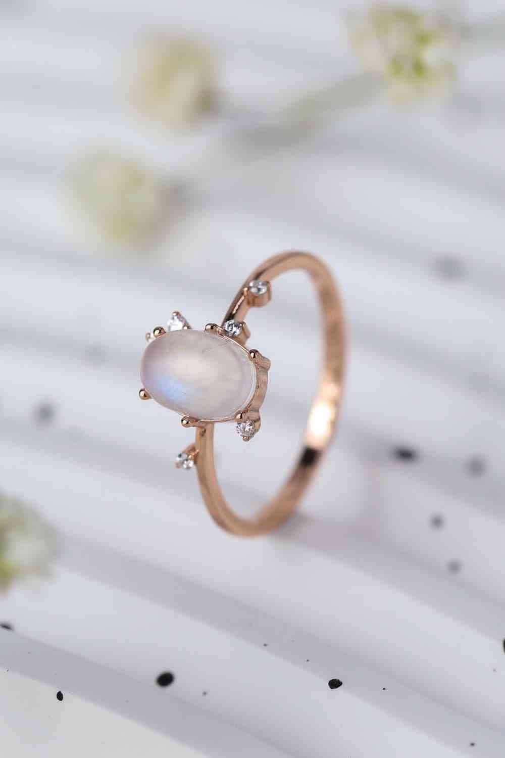 High Quality Natural Moonstone 925 Sterling Silver Ring-Bijou Crush