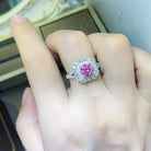 1 Carat Moissanite Zircon Sterling Silver Ring-Bijou Crush