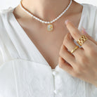 18K Gold-Plated Freshwater Pearl Necklace-Bijou Crush