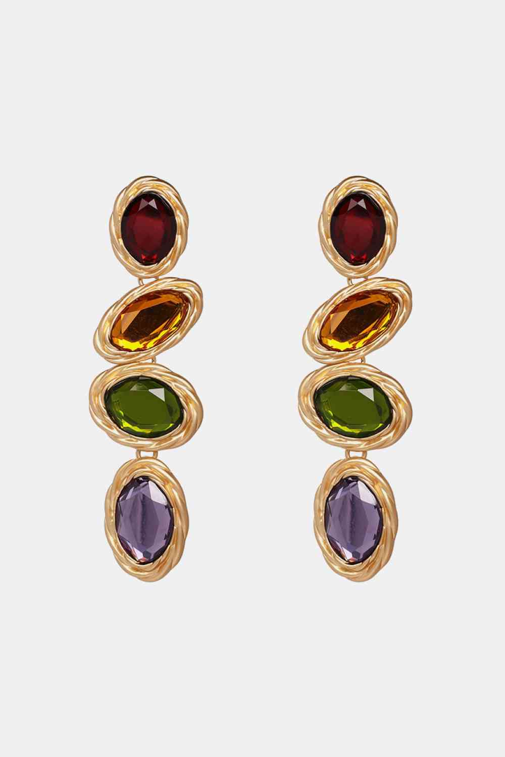 Geometrical Shape Resin Dangle Earrings-Bijou Crush