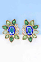 Geometrical Shape Glass Stone Dangle Earrings-Bijou Crush