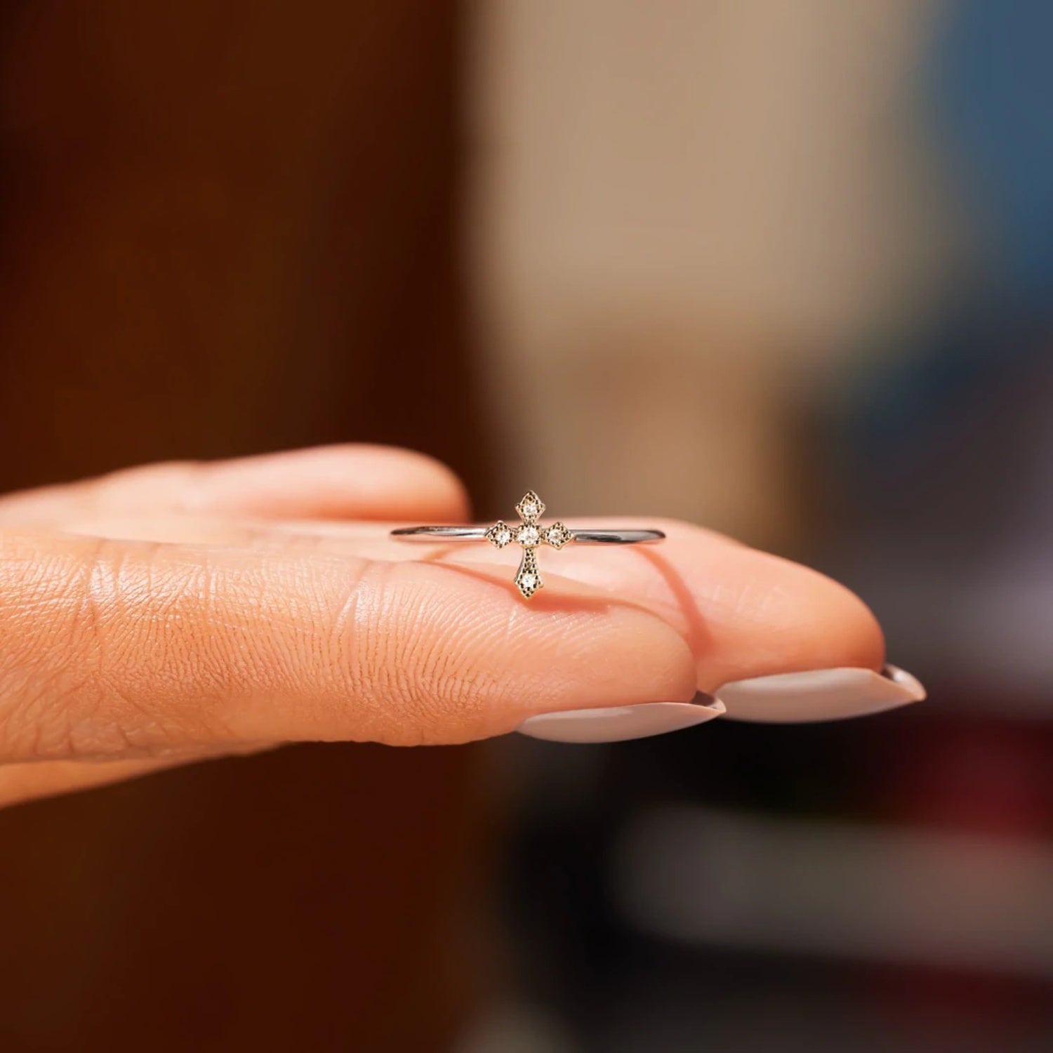925 Sterling Silver Cross Ring-Bijou Crush