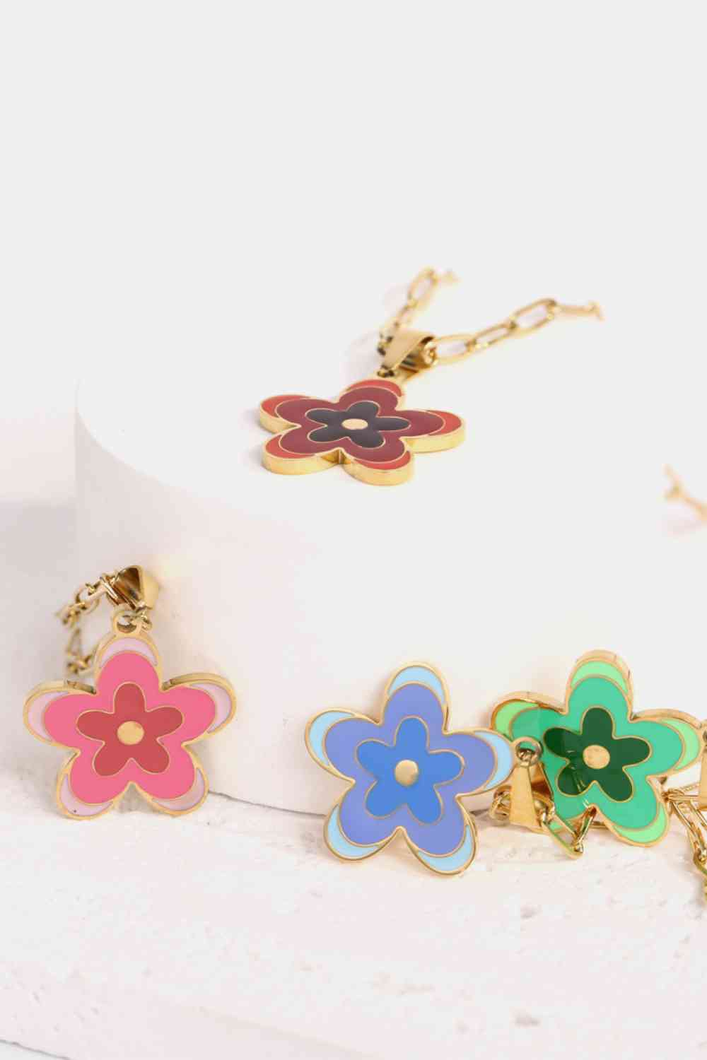 Flower Pendant Stainless Steel Necklace-Bijou Crush