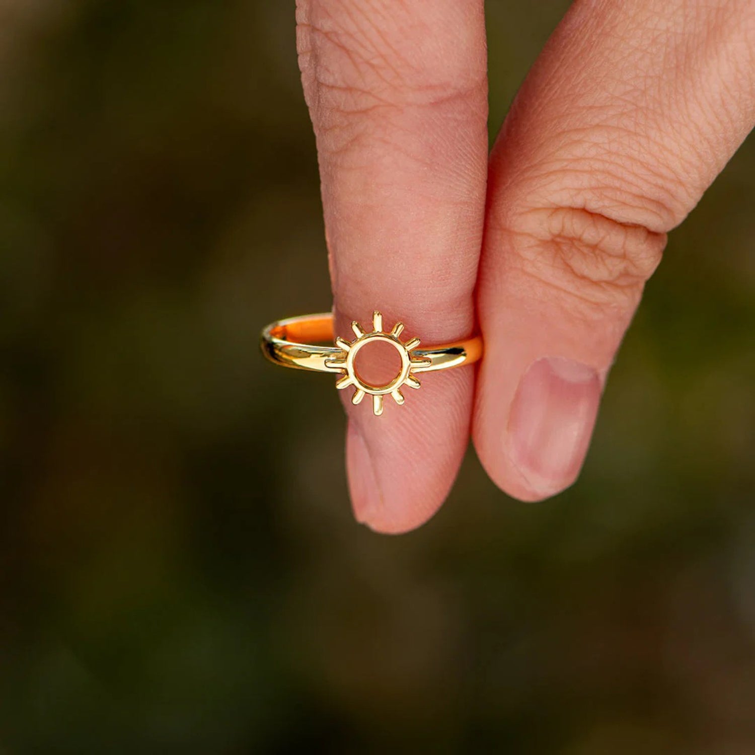 Sun Shape 18K Gold-Plated Ring-Bijou Crush