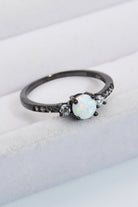 Sterling Silver Round Opal Ring-Bijou Crush