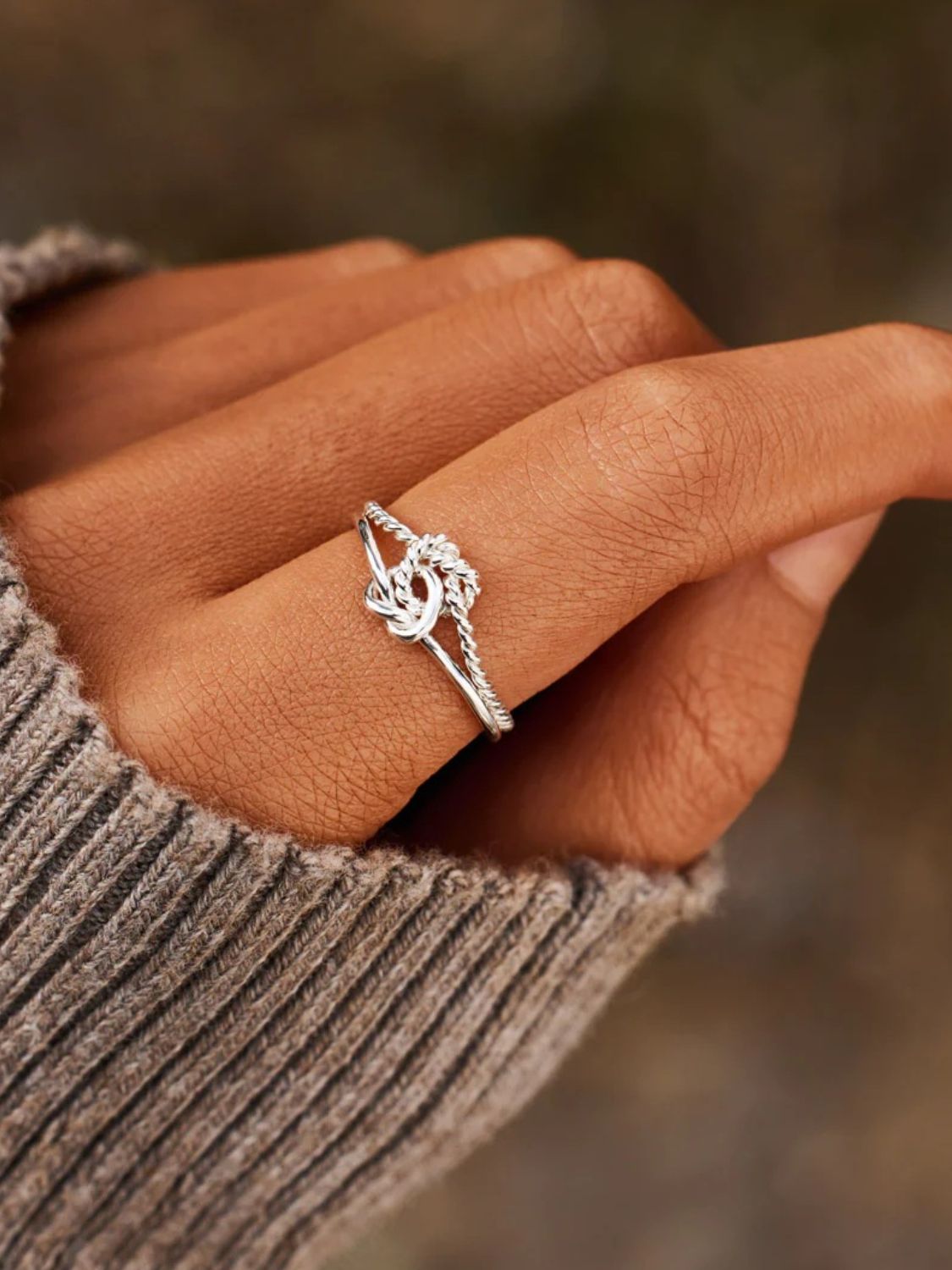 Silver Knot Vibes Ring - 925 Sterling Style-Bijou Crush