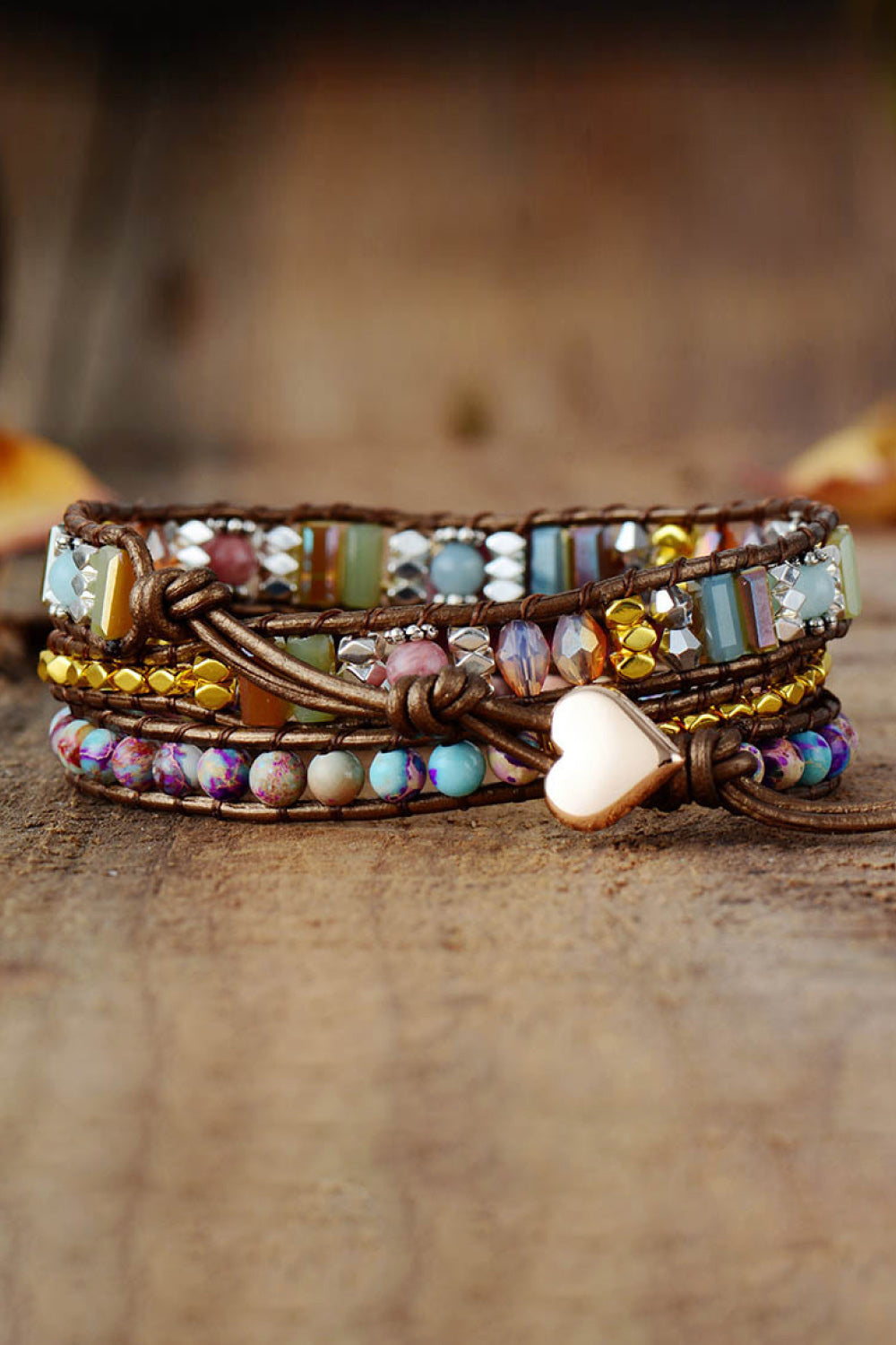 Handmade Crystal Beaded Natural Stone Bracelet-Bijou Crush