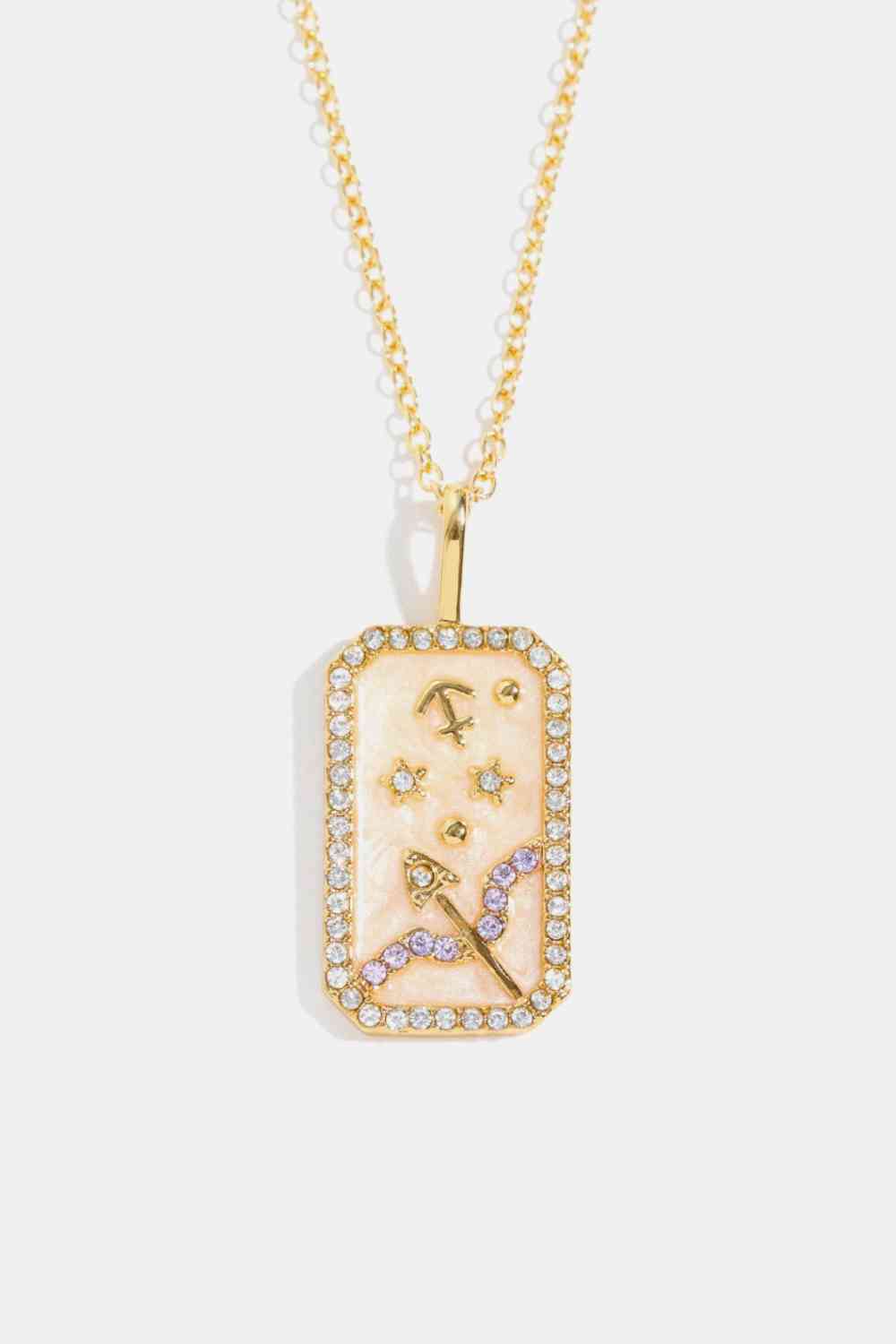 Rhinestone Constellation Pendant Copper Necklace-Bijou Crush