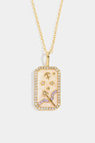Rhinestone Constellation Pendant Copper Necklace-Bijou Crush