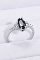 925 Sterling Silver Black Agate Ring-Bijou Crush