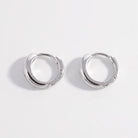 925 Sterling Silver Inlaid Zircon Huggie Earrings-Bijou Crush