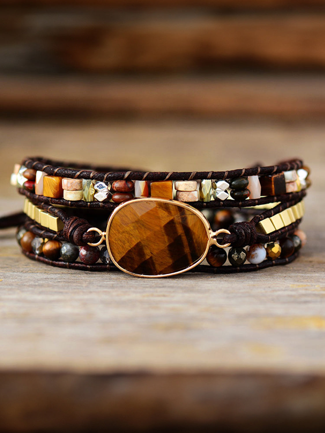 Geometrical Shape Triple-Layer Bracelet-Bijou Crush