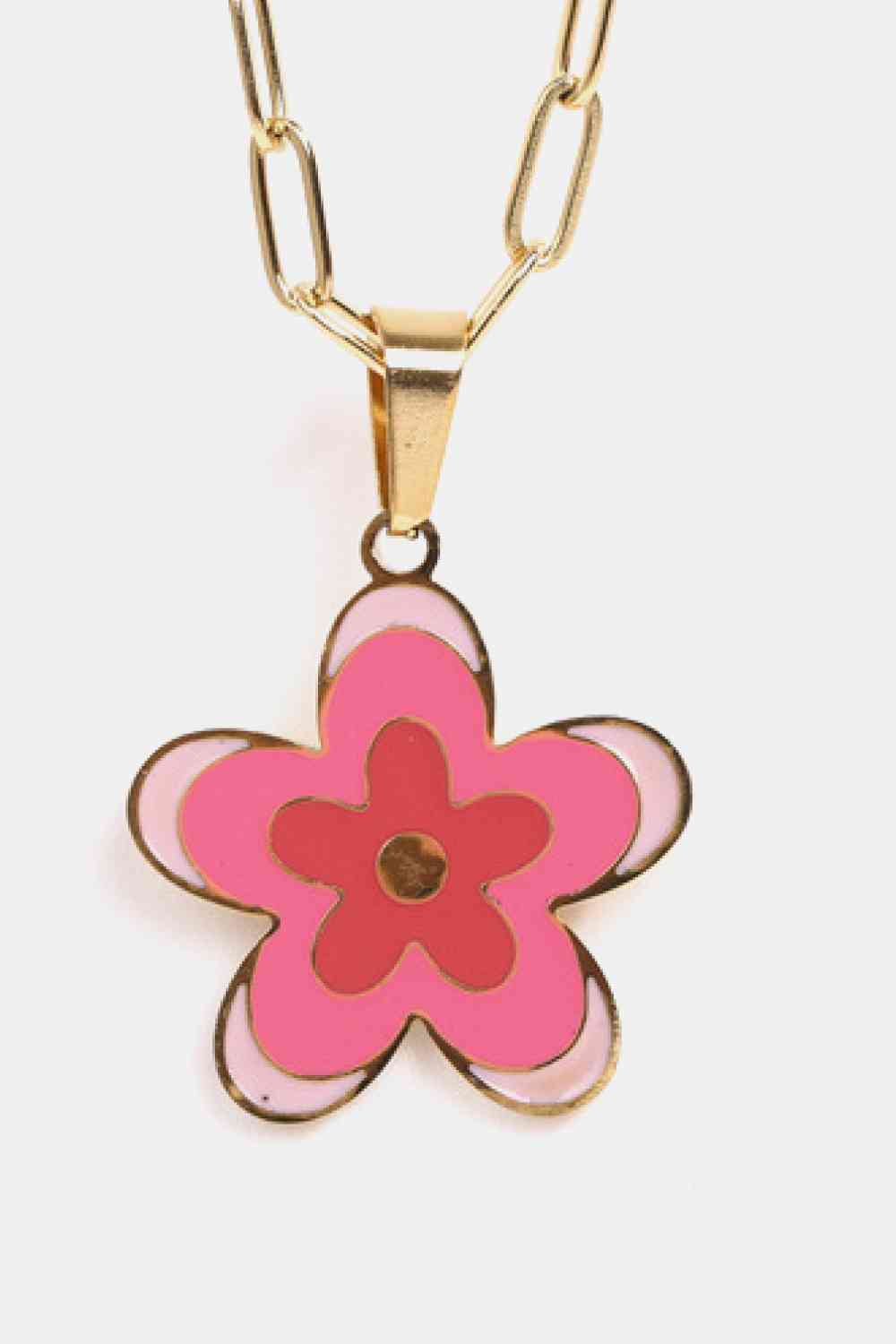 Flower Pendant Stainless Steel Necklace-Bijou Crush