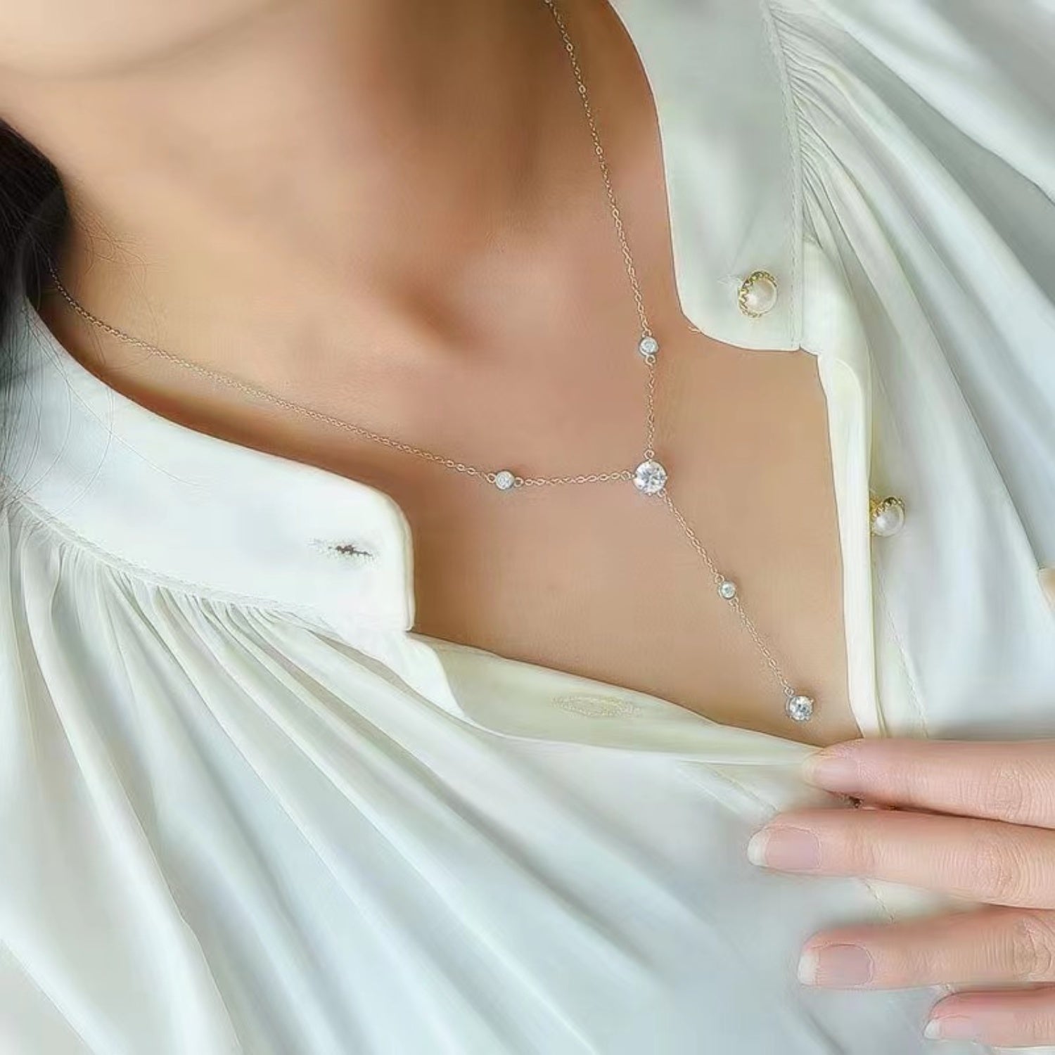 1.5 Carat Moissanite 925 Sterling Silver Necklace-Bijou Crush