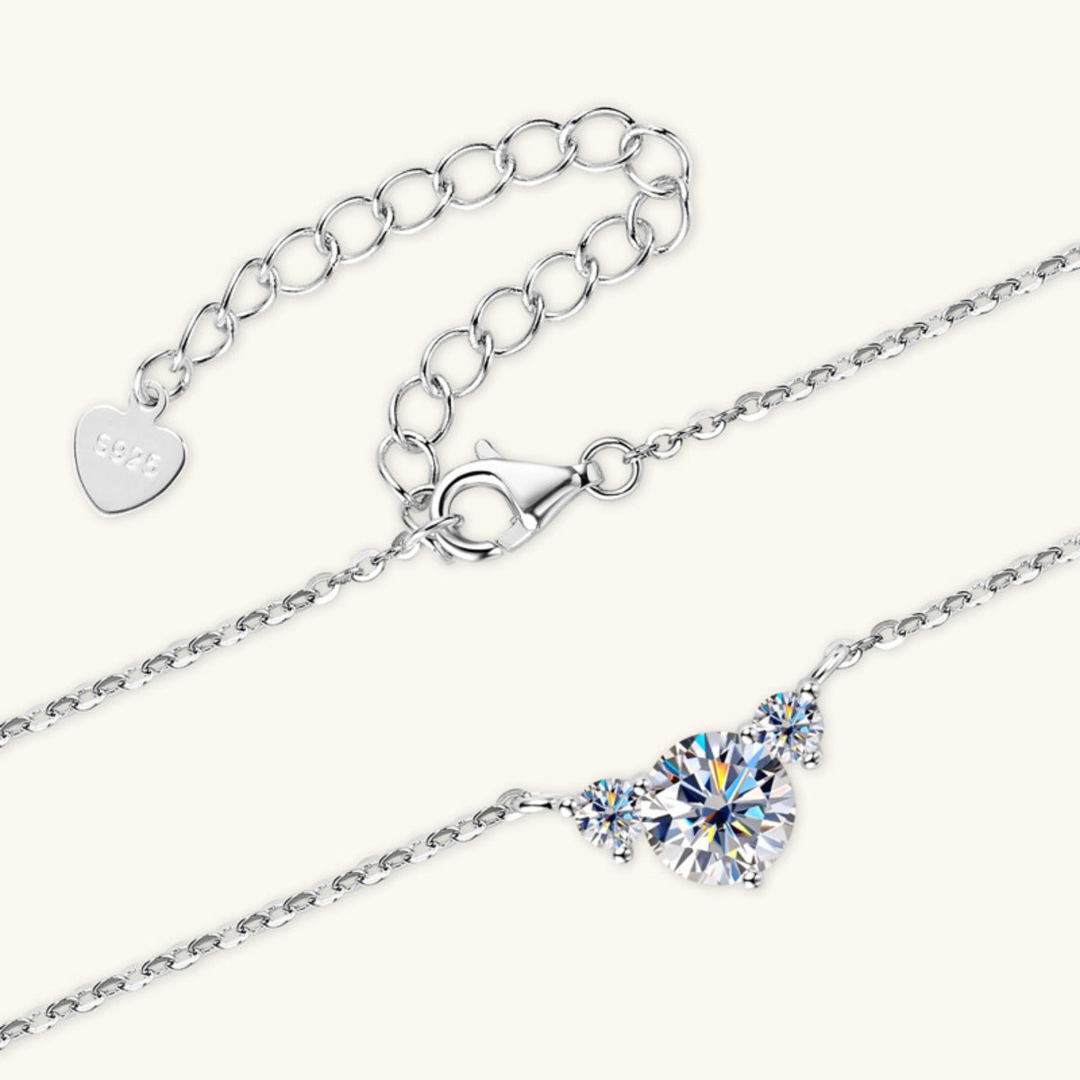 1.2 Carat Moissanite Sterling Silver Necklace-Bijou Crush